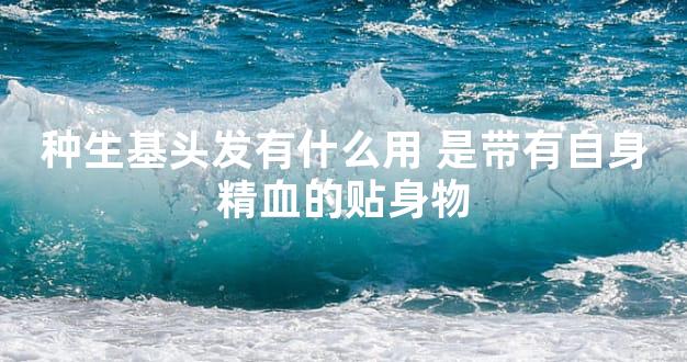 种生基头发有什么用 是带有自身精血的贴身物